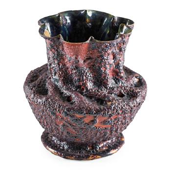 Exceptional vase by 
																			George Edgar Ohr