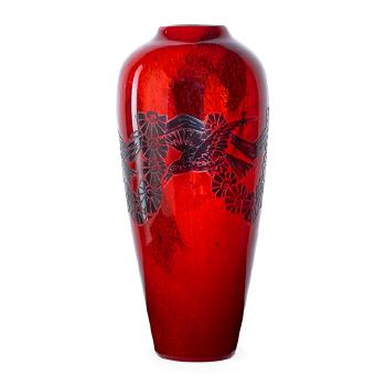 Fine and large cameo glass vase by 
																	 Legras et Cie