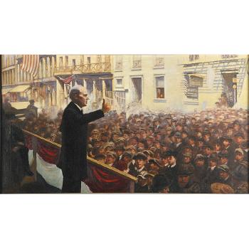 The Candidate (Norman Thomas Speaking At The  HIAS) by 
																	Louis Saphier