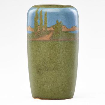 Scenic Vase by 
																			 Walrath Pottery