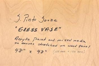 Glass vase by 
																			Silvia Pinto Souza