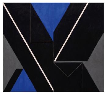 Geometrización En Negro y Azul by 
																	Carlos Olachea