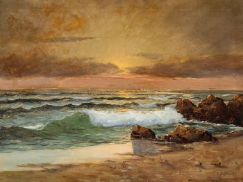 Ocean View at Sunset by 
																			Paul A Swedomsky