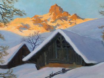 Alpine Pasture in Winter by 
																			Karl Kasberger