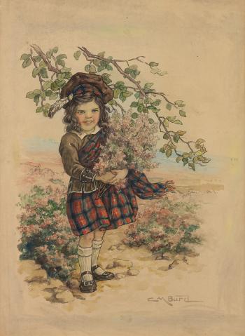 A young Scottish lass by 
																			Clara Miller Burd
