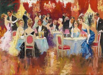 Champagne and dancing at Casino de Monte-Carlo by 
																			Edward Cucuel