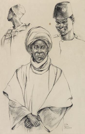Muslim Men of Kano, Nigeria by 
																	Elton Clay Fax