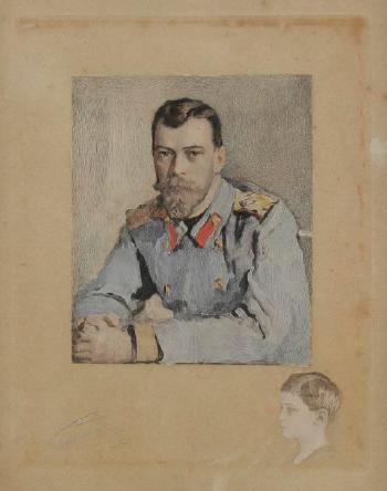 Portrait de l’Empereur Nicolas II by 
																	Mikhail Viktorovich Rundalizev