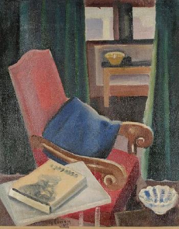 Intérieur au fauteuil by 
																	Maurice Marcel Marie Esmein