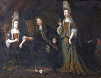 Portrait de famille, or La prisée du tabac by 
																	Daniel Haringh
