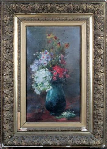 Nature morte au vase de fleurs by 
																			Gabriel Edouard Thurner