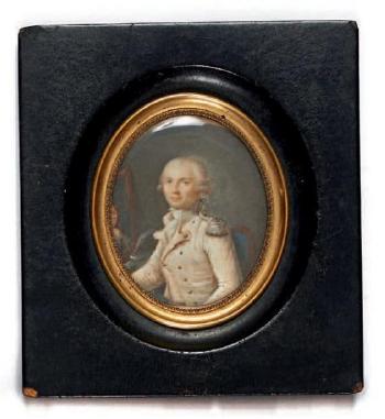 Portrait de jeune militaire by 
																	Jean-Baptiste Voiart