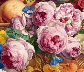 Fleurs et fruits dans un paysage by 
																			Charles Node