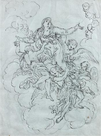 L’ascension de la Vierge by 
																	Giacinto Calandrucci