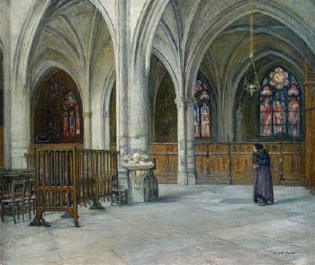 L’intérieur de l’église Saint Germain l’Auxerrois by 
																	Fernand Sabatte
