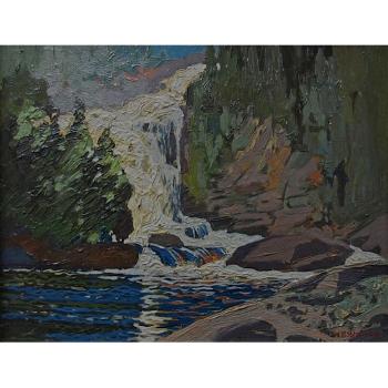 Waterfall, Montreal River by 
																			Mary Evelyn Wrinch