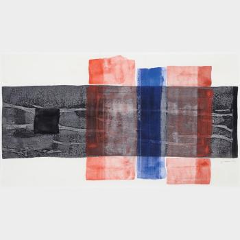 Black, blue, red rectangles by 
																	Denis Juneau