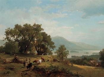 Scene on the Hudson by 
																			Hermann Fuchsel
