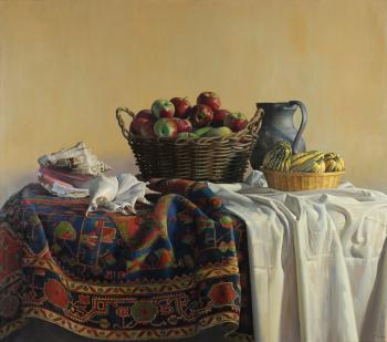 Basket of apples by 
																			Stephen Tanis