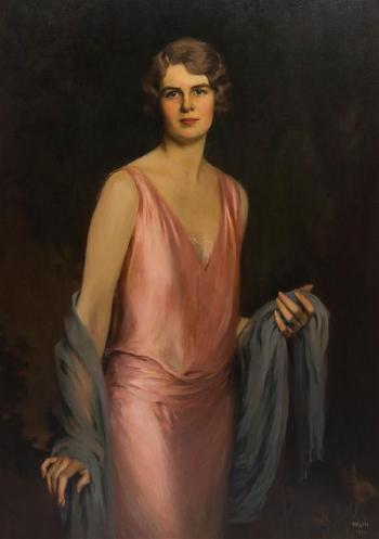 Portrait of a lady by 
																	Arthur Halmi