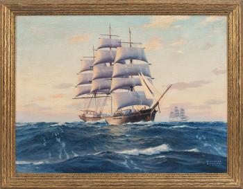 Ship at sea by 
																			Charles Rosner