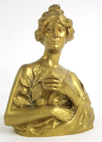 Bust of a beauty by 
																			Leopold Savine