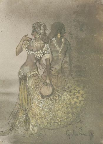 Indian dancers by 
																			Cynthia Tingey