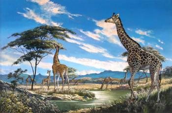 Giraffe in a landscape by 
																	Eric Tansley