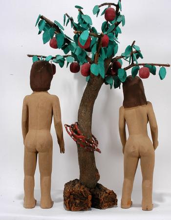 Adam & Eve under Apple tree with the serpent by 
																			Saturnino Portuondo Odio