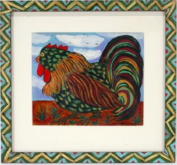 Rooster in the yard by 
																	Sarah Rakes