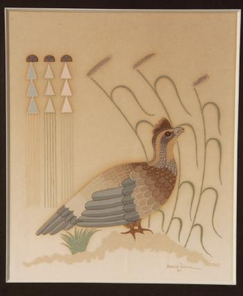 Grouse in Wheat by 
																			Gerald Nailor