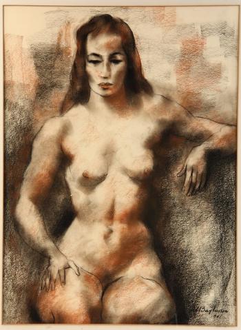 Seated Nude Woman by 
																			Abraham S Baylinson