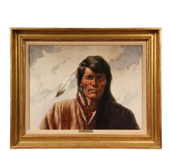 Native American portrait by 
																			Gregory Perillo