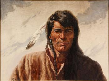 Native American portrait by 
																			Gregory Perillo