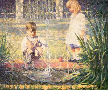 Children at the fountain by 
																			Arthur Franklyn Musgrave