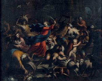 Christ chassant les marchands du tempe by 
																	Antonio Lagorio