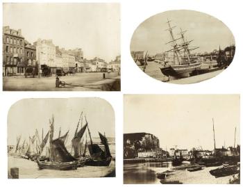 Le Tréport: l’église Saint-Jacques, le port, bateaux à marée basse, rues, places, quais. by 
																			Edouard D'Urban