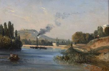 Vue de la Seine entre Paris et Sèvres by 
																			Jean-Marie Jugelet