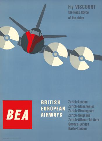 British European airways by 
																	Josef Muller-Brockmann