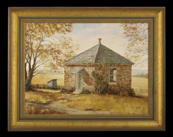 The brick cottage by 
																			Charles Robert Eyer