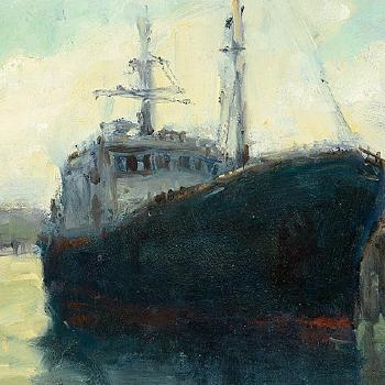 Ship in Harbor by 
																			Don Ealy
