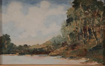 Landscape Along River by 
																			Frank Alfred Picknell