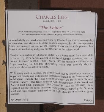 The Love Letter by 
																			Charles Lees