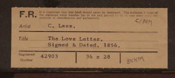 The Love Letter by 
																			Charles Lees