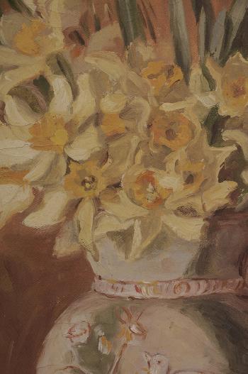 Daffodils in a pitcher by 
																			Adelaide Mahan