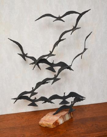 Flock of gulls by 
																	Bijan Bahar