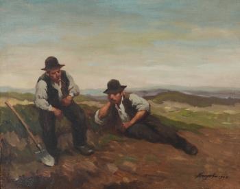 Men at rest by 
																			Ferenc Krupka