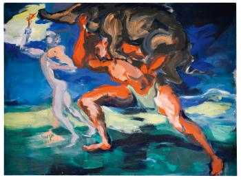 Delacroix: Hercules by 
																	Rainer Fetting