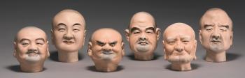 Six heads of Luohan by 
																	 Zeng Longsheng