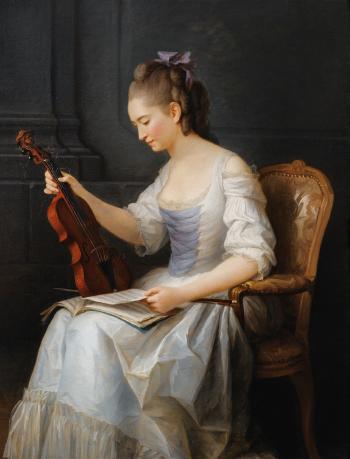 Portrait D'une Violoniste by 
																	Anne Vallayer-Coster